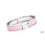 AAAAA Replica Hermes Peach Enamel Clic H Bracelet Narrow Width (12mm) In Silver QY00392