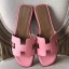 Best 1:1 Hermes Oran Sandals In Pink Epsom Leather QY01752