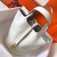 Best 1:1 Hermes White Picotin Lock PM 18cm Handmade Bag QY01471