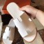Best Imitation Hermes Izmir Sandals In White Epsom Leather QY01300