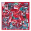 Best Quality Fake Hermes Red Modernisme Tropical Scarf 140cm QY00286