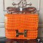 Best Quality Hermes Orange Constance MM 24cm Crocodile Handbag QY01346