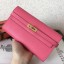 Best Replica Hermes Kelly Classic Long Wallet In Pink Epsom Leather QY01516