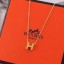 Copy Hermes “H” Necklace Yellow Gold QY01288
