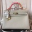 Copy Hermes Light Grey Clemence Kelly 32cm Retourne Bag QY02337