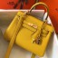 Copy Hermes Mini Kelly 20cm Handbag In Yellow Clemence Leather QY00143