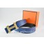 Copy Hermes Reversible Belt Dark Blue/Black Togo Calfskin With MenWo18k Drawbench Gold H Buckle QY00522