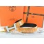 Copy Hermes Reversible Belt Orange/Black Crocodile Stripe Leather With18K White Silver Narrow H Buckle QY00913