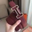 Copy Hermes Tonight 38MM Reversible Belt In Ruby/Gold Epsom Leather QY01837