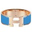 Fake 1:1 Hermes Blue Enamel Clic Clac H PM Bracelet QY02066