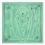 Fake Hermes Green Etude pour une Parure de Gala Scarf QY00554