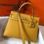 Fake Hermes Kelly 28cm Sellier Handbag In Yellow Epsom Leather QY00145