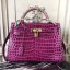 Fake Hermes Kelly 32cm Bag In Fuchsia Crocodile Leather QY00924