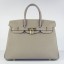 Fashion Imitation Hermes Birkin 30cm 35cm Bag In Grey Togo Leather QY02184