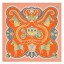 Fashion Imitation Hermes Orange Paperoles Silk Twill Scarf QY01146