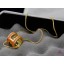 Hermes 3D Pop “H” logo Snake Bone Orange Necklace in Yellow Gold QY01514