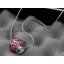 Hermes 3D Pop “H” logo Snake Bone Red Necklace in White Gold QY01366