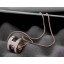 Hermes 3D Pop “H” logo Snake Bone White Necklace in Pink Gold QY01318