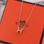 Hermes “H” Necklace Pink Gold QY00886