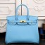 Hermes Birkin 30cm 35cm Bag In Light Blue Epsom Leather QY01078