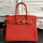 Hermes Birkin 30cm 35cm Bag In Orange Clemence Leather QY00535