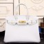 Hermes Birkin 30cm 35cm Bag In White Epsom Leather QY01719