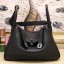 Hermes Black Clemence Lindy 30cm Bag QY01980