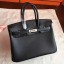 Hermes Black Swift Birkin 25cm Handmade Bag QY02331