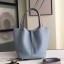 Hermes Blue Lin Picotin Lock 22cm Braided Handles Bag QY01043