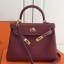 Hermes Bordeaux Clemence Kelly 25cm GHW Bag QY02019
