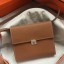 Hermes Brown Clic 16 Wallet With Strap QY02113