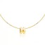 Hermes Cage d’H Necklace White in Lacquer Yellow Gold QY01087