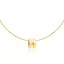 Hermes Cage d’H Necklace White in Lacquer Yellow Gold QY01087