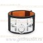 Hermes Collier de Chien Bracelet Black With Silver QY01083