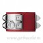 Hermes Collier de Chien Bracelet Red With Silver QY02305