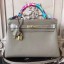 Hermes Grey Clemence Kelly 32cm Retourne Bag QY00439