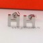 Hermes H Earrings in White Gold QY02391