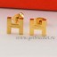 Hermes H Earrings in Yellow Gold QY00045