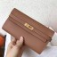 Hermes Kelly Classic Long Wallet In Brown Epsom Leather QY01098