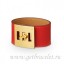 Hermes Kelly Dog Bracelet Red With Gold QY01044