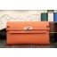 Hermes Kelly Longue Wallet In Crevette Epsom Leather QY01015