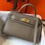 Hermes Kelly Mini II Handbag In Taupe Grey Epsom Leather QY01652