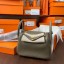 HERMES LINDY 26CM BAG IN GRIS TOURTERELLE CLEMENCE WITH PHW QY20140