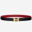 Hermes Mini Constance Belt Buckle & Red Epsom 24 MM Strap QY01556