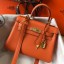 Hermes Mini Kelly 20cm Handbag In Orange Clemence Leather QY02103