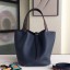 Hermes Navy Picotin Lock 22cm Braided Handle Bag QY01051