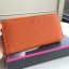 Hermes Orange Clemence Azap Zipped Wallet QY01551