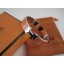 Hermes Orange Enamel Clic H Bracelet Narrow Width (12mm) In Silver QY01806