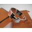 Hermes Orange Enamel Clic H Bracelet Narrow Width (18mm) In Silver QY02057