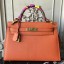 Hermes Orange Epsom Kelly 32cm Sellier Bag QY01066